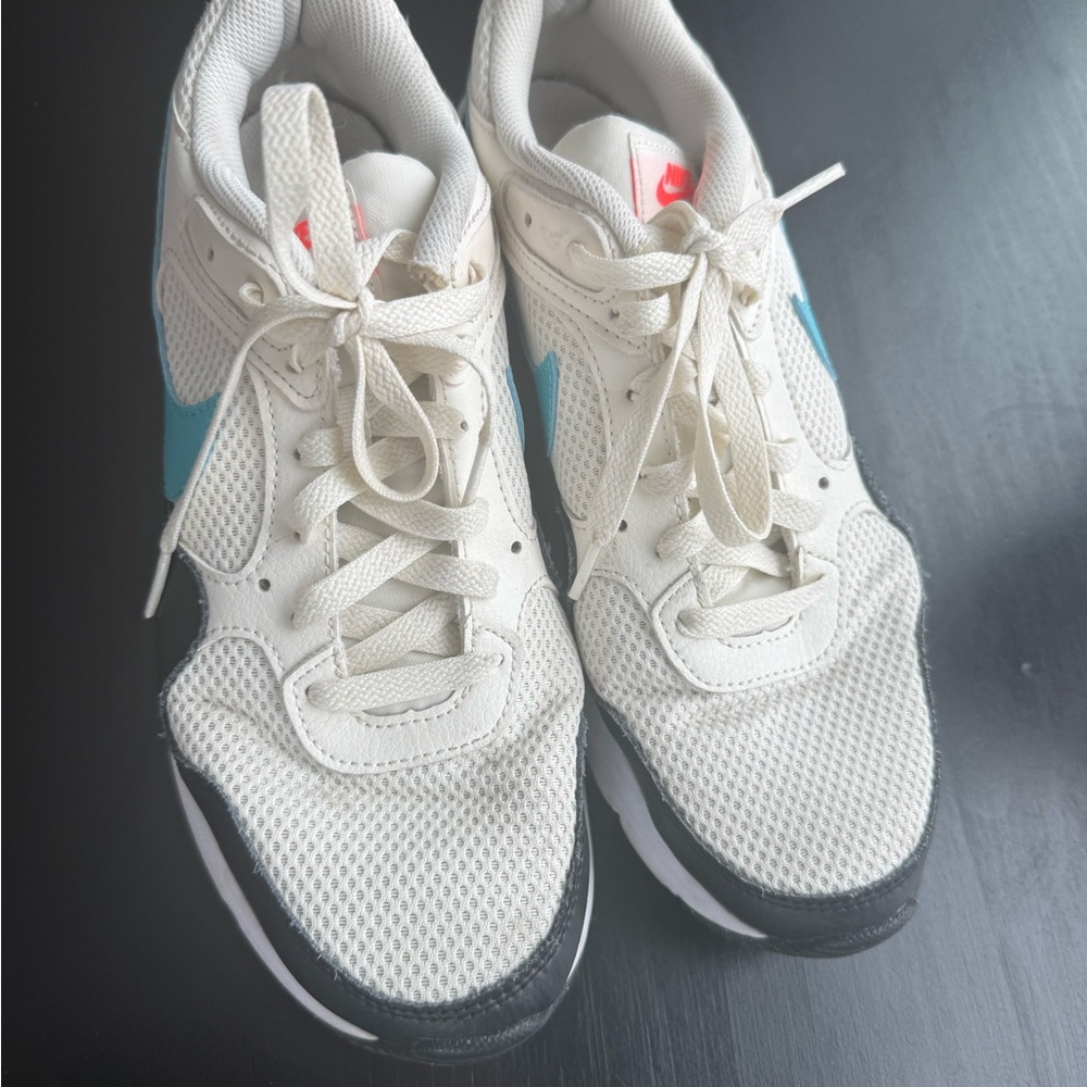 Nike Mesh Sneakers - White and Blue Accents